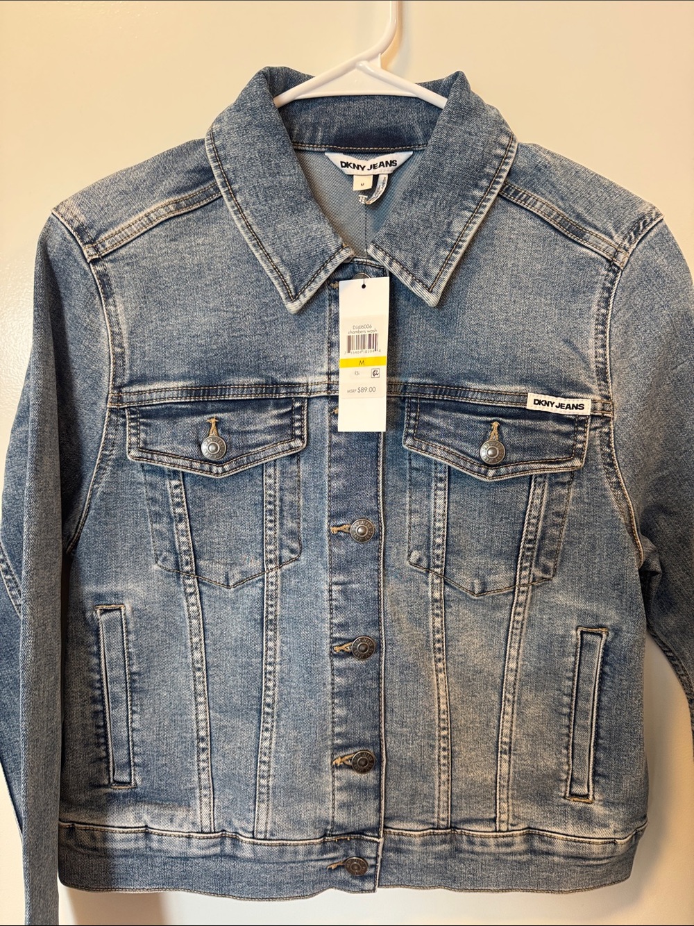 Dkny Light Wash Blue Denim Jacket